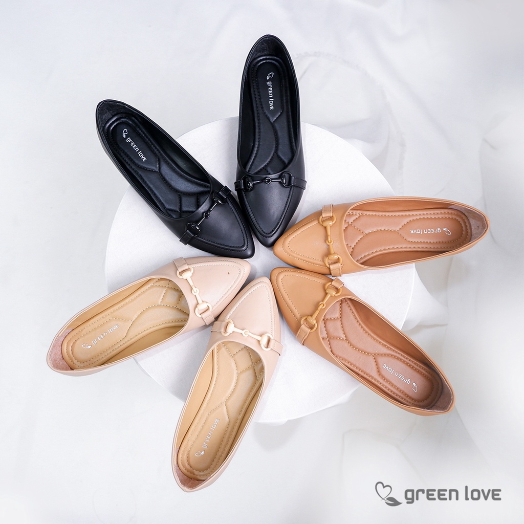 Green Love Sepatu Flat JULY