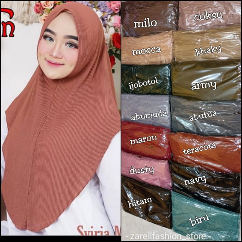 ZAZIZESTORE - JILBAB PLISKET INSTAN / JILBAB PLISKET #BERGOPLISKET