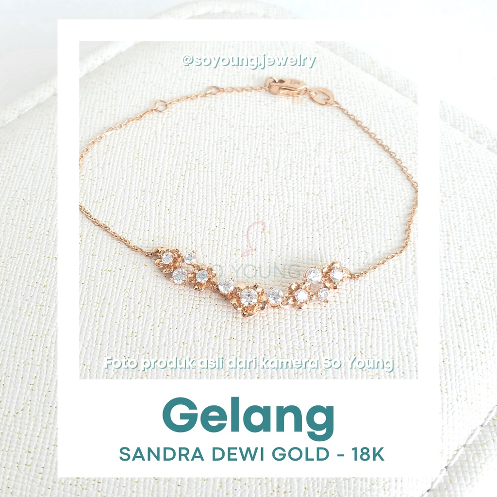 Gelang Sandra Dewi Flower Jasmine Collection BC200134 Kadar 18K