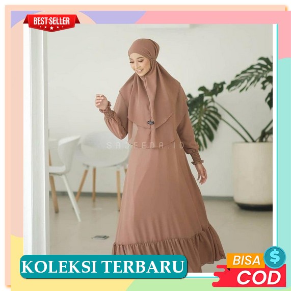 Model Baru.. Baju Gamis Wanita Muslimah Terbaru 2022 Sandrina Dress/Pakaian Wanita Terlaris/Gamis Le