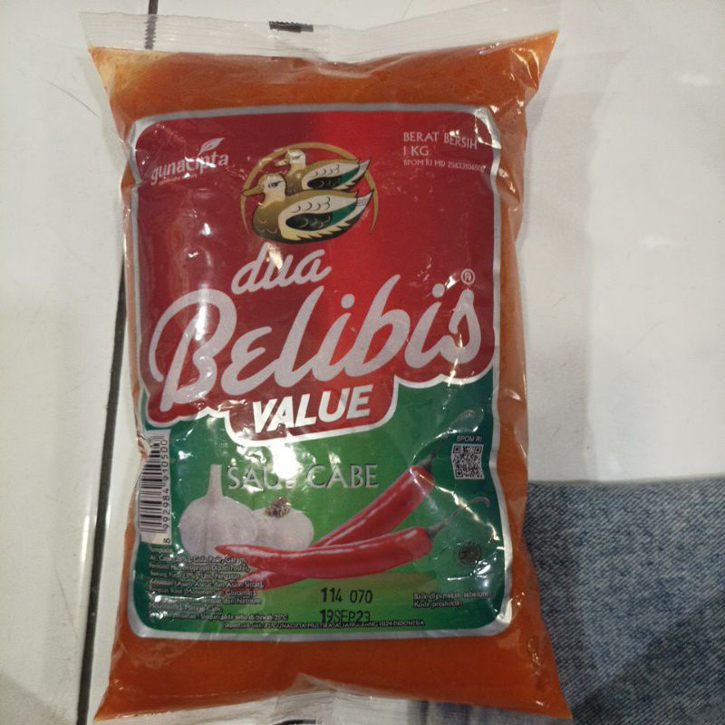 

Dua belibis Value Saus Cabe 1kg
