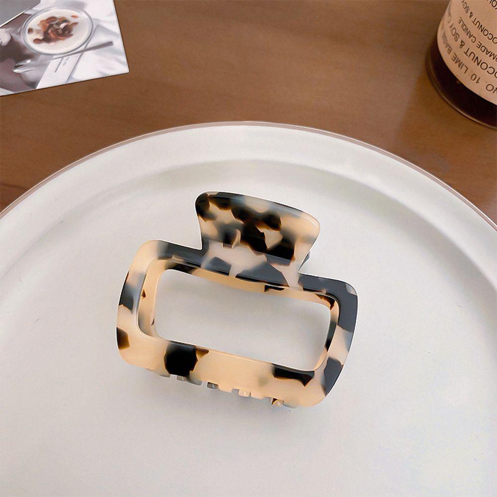 Agustina Wanita Cakar Rambut Untuk Anak Perempuan Vintage Hollow Hair Clip Geometric Square Hair Clasp
