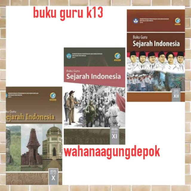 Sepaket buku guru dikbud sma sejarah kls 10 11 12