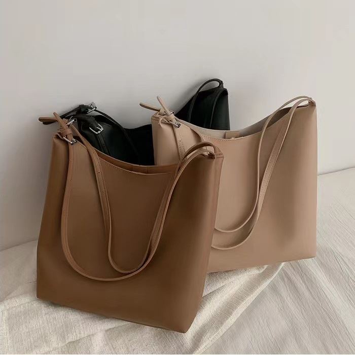 BJ21225 (2IN1) - BLACK/BROWN/KHAKI - TAS TOTE SHOULDERBAG POUCH WANITA FASHION IMPORT MODIS ELEGAN TERMURAH TERLARIS TERBARU BAGSTORE JAKARTA TAS BATAM JT1225