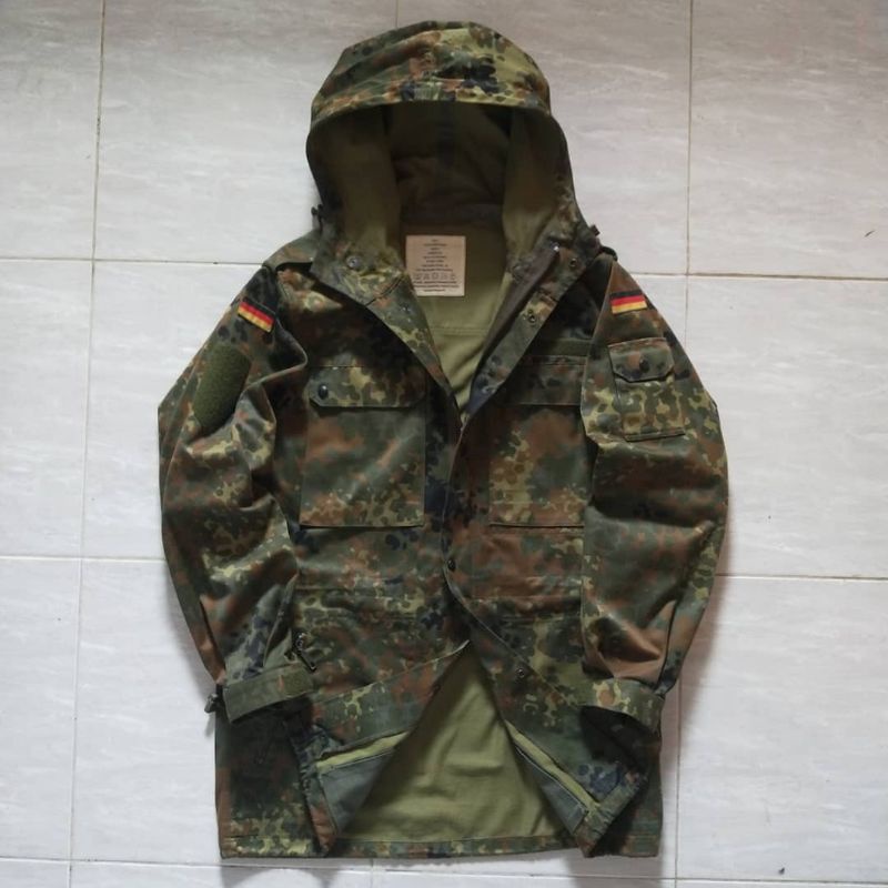 jaket army jerman parka flectarn camo loreng outdoor m65 ecwcs bomber second thrifted