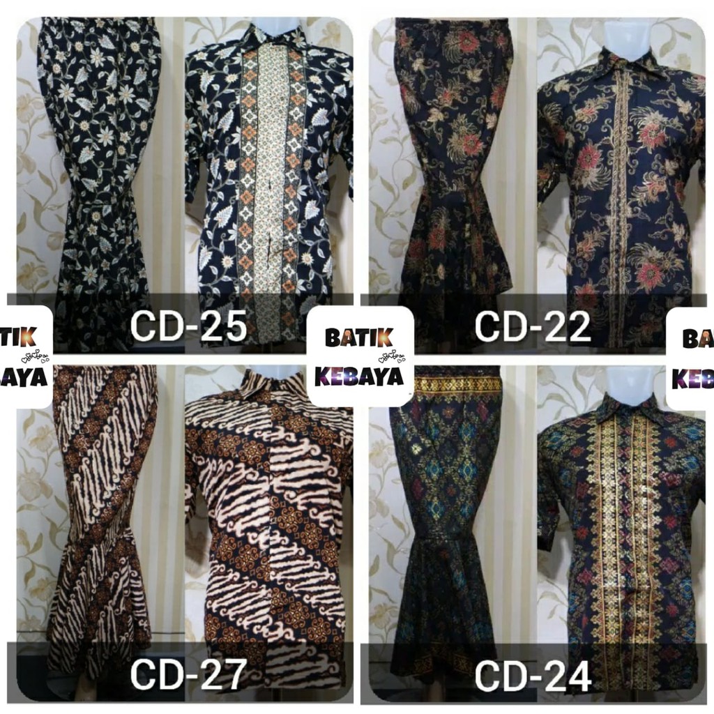 ROK DUYUNG BATIK DAN KEMEJA BATIK - SET COUPLE BATIK - BATIK MODERN - ROK MERMAID BATIK -KEMEJA PRIA