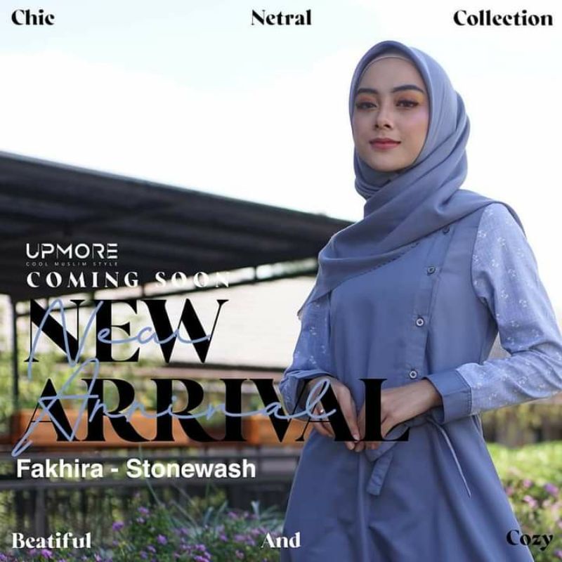 [NEW ARRIVAL] GAMIS UPMORE FAKHIRA - STONEWASH || upmore, mutif, damoza, alhally, ethica