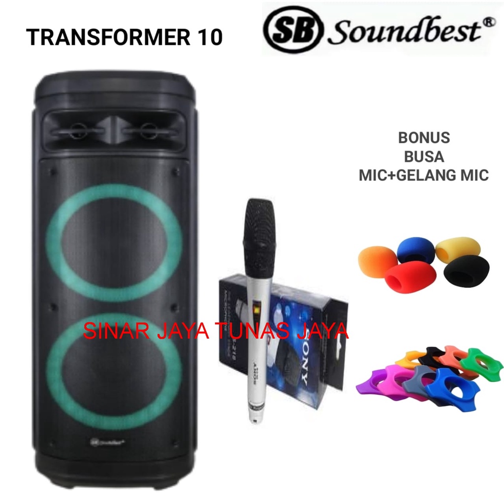 PAKET SPEAKER SOUNDBEST TRANSFORMER 10 10inch X 2 ORIGINAL GARANSI RESMI