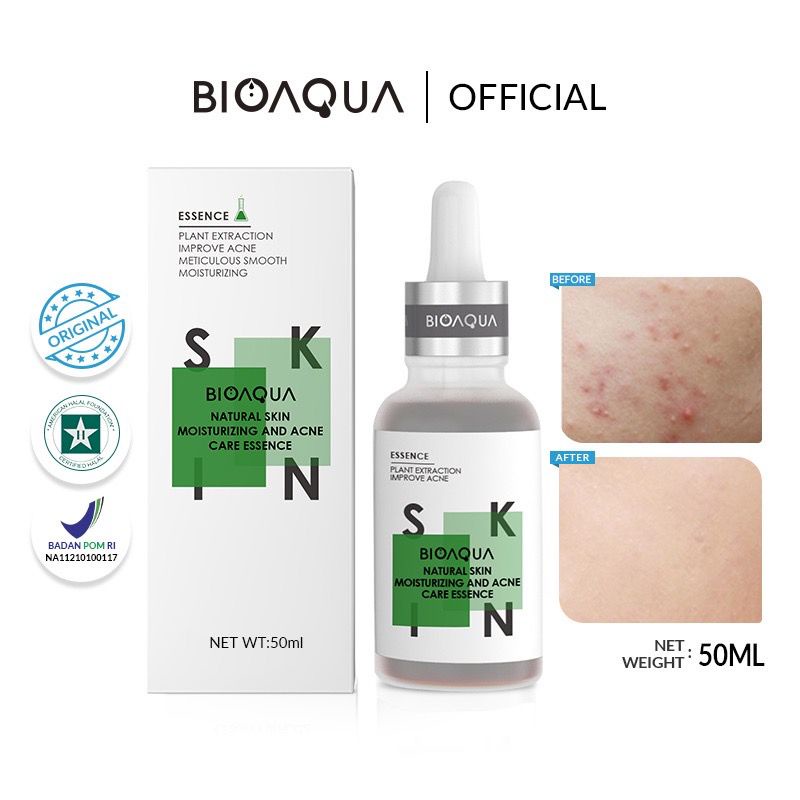 BPOM BIOAQUA Serum Moisturizing Essence 30ml Niacinamide Hyaluronic Acid Acne Care Pencerah Wajah BIO AQUA