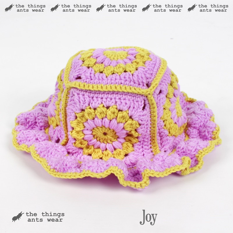 TTAW / Bucket Hat Crochet Joy / Topi Rajut Handmade