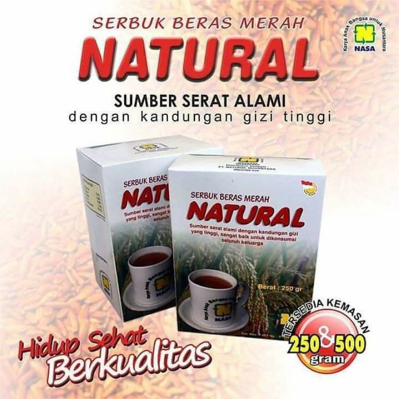 

Serbuk Beras Merah Natural (SBMN)NASA isi 500 grm