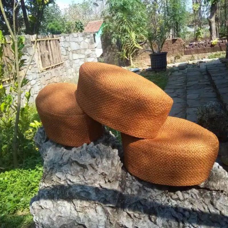 peci karung goni  kopiah karung goni clasik