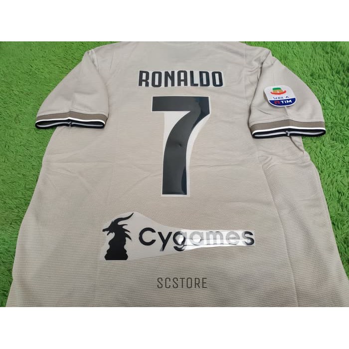 Jual Jersey Juventus Away FULL PATCH Serie A   NAMESET 2018 2019 Grade Ori Limited