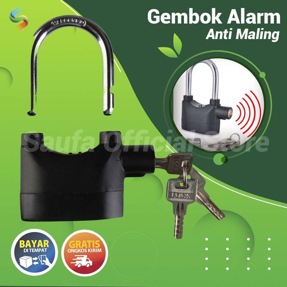 Gembok Sepeda Motor Alarm Anti Maling