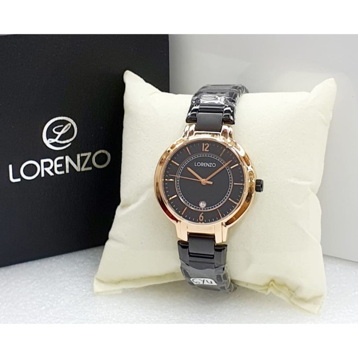 De20G Jam Tangan Wanita Lorenzo R1088L Date Original Anti Air (Ada 5 Warna) - 1. Ungu Y520511Uu
