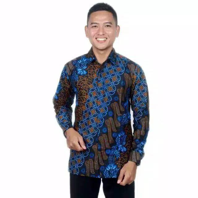 BSWART Batik HRB026 Kenongo  Hem Pendek Padi Pekalongan M L XL Batik