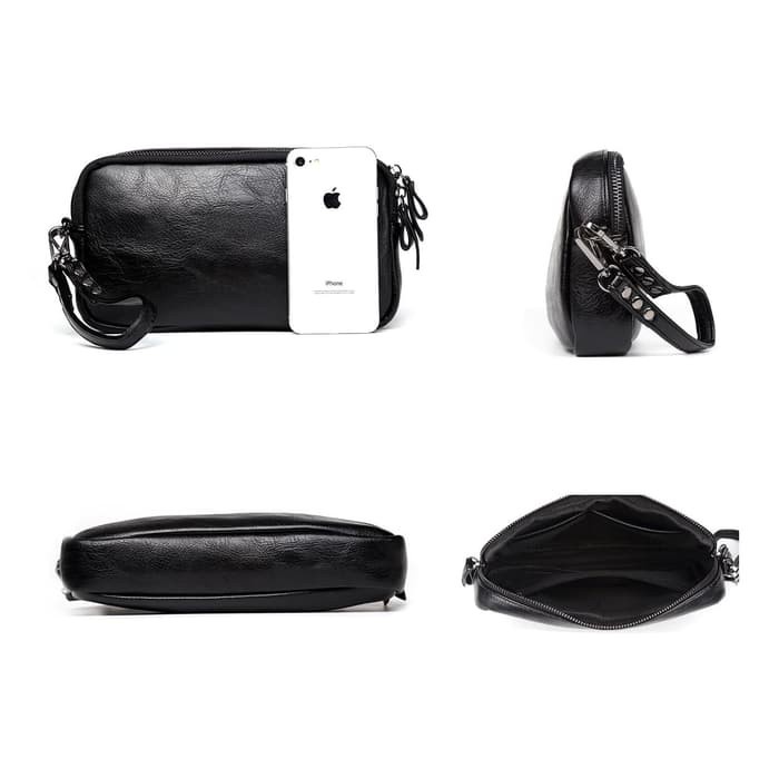 Ambigo Clutch Bag - Tas Tangan Kasual Kulit Pria DWalker V7730 - Tas Tangan Kantoran Simple Murah