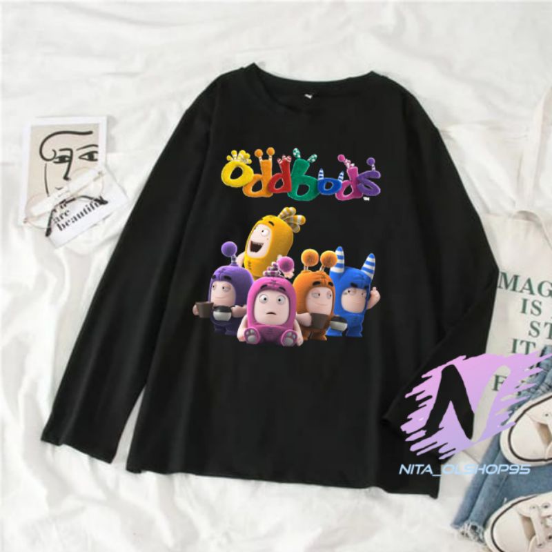 kaos anak oddbods lengan panjang