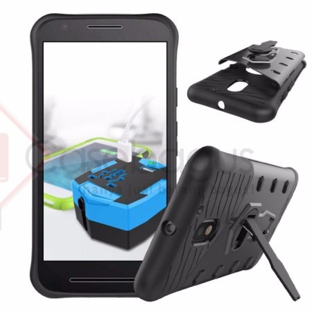 2in1 Sniper Tank Armor Hard Soft Case - Motorola Moto E3 Power
