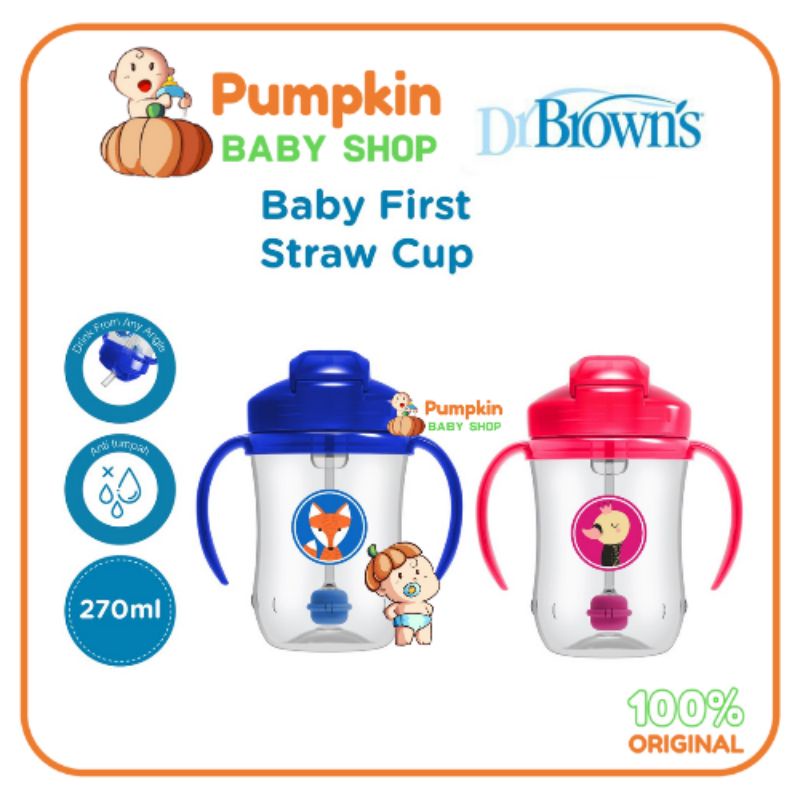 Dr Browns Baby First Straw Cup / Cups Anak / Botol Minum Anak - 91010