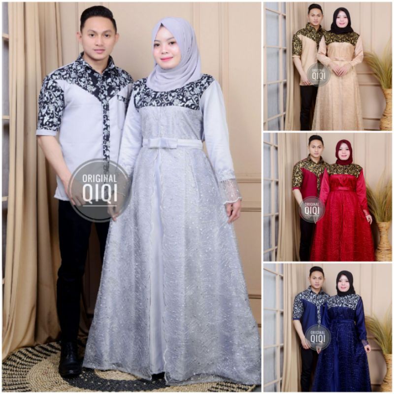 Jual Terpisah Couple Gamis Kombinasi Versi Couple Keluarga Shopee Indonesia