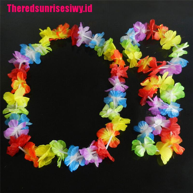 4pcs / Set Hiasan Kepala / Leher / Pergelangan Tangan Gaya Hawaii Tropis Untuk Tari Hula Luau