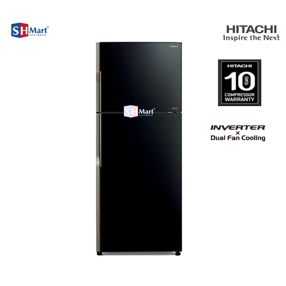 HITACHI KULKAS 2 PINTU PR-VGX48PGD9 GBK 2 Door Inverter HEMAT LISTRIK GARANSI RESMI (MEDAN)