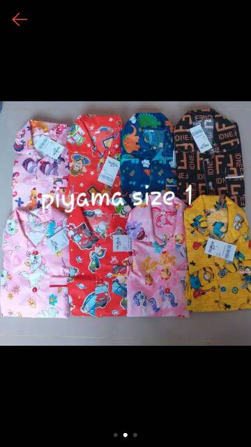 BAJU TIDUR BABY LED size 1&amp;2 (bisa pilih motif)