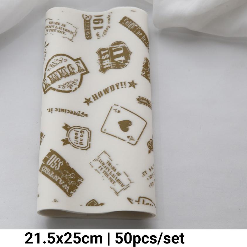 

☉ GR-WP-0001 Bread loaf food wrapping wax paper kertas burger nasi ➱