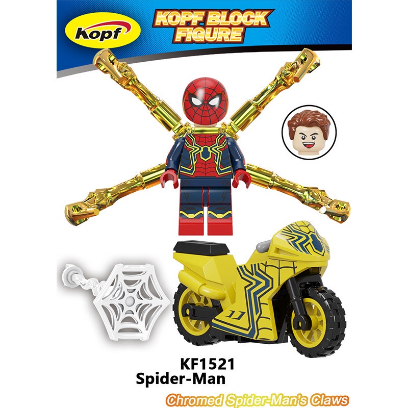 1pc Mainan Puzzle Balok Bangunan Seri Superhero Spiderman Bahan ABS Untuk Anak