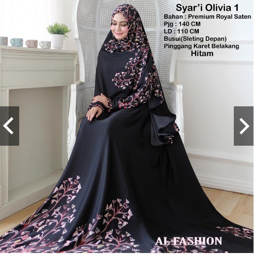 Termurah Baju Gamis Ramadhan Syari Polos Wanita Muslim OLIVIA1 Agen