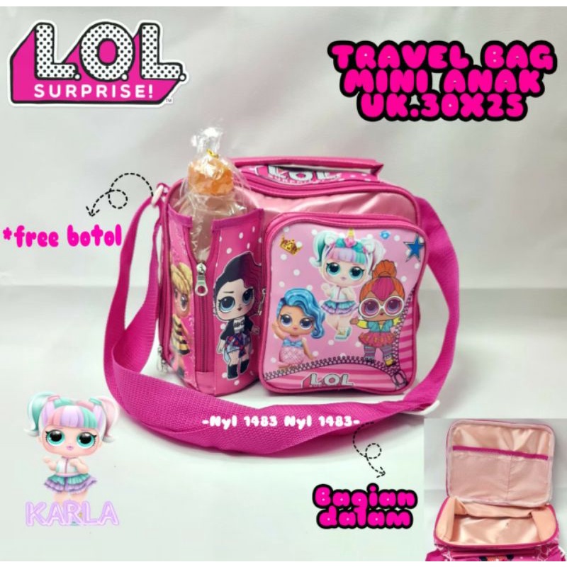 (COD)GTDFA15 tas slempang travel mini anak perempuan unicorn_lol_micky mouse Realpict