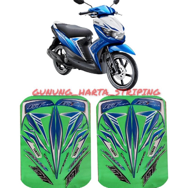 Striping Stiker Lis Les Body Motor Yamaha Mio Soul GT Street 2013 Full Set Motif Standar Original Wa