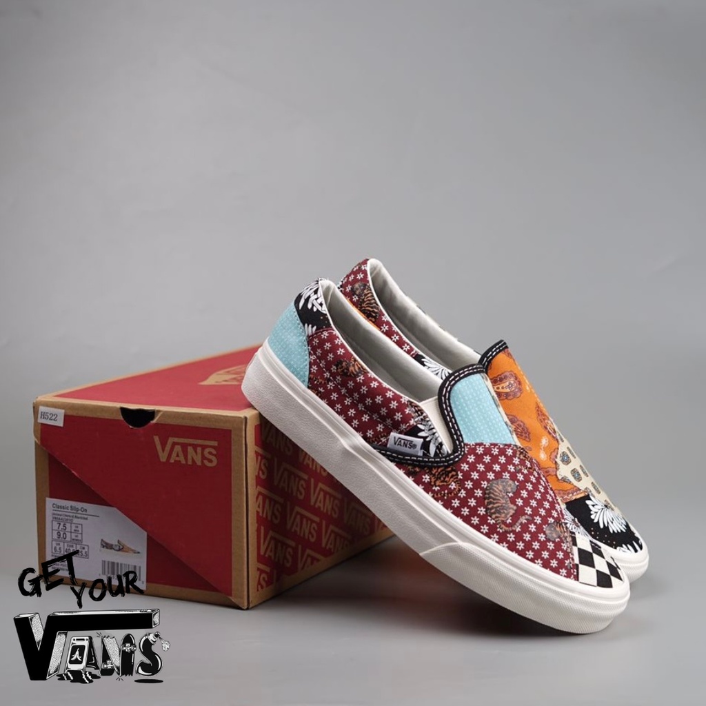 Vans Slip On Tiger Patchwork Original 100% Bnib