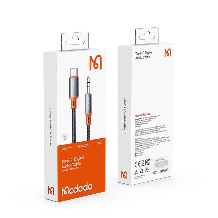 MCDODO CA-0820 Cable Aux 3.5mm to Type C - Premium Audio Stereo Garansi Resmi 6 Bulan