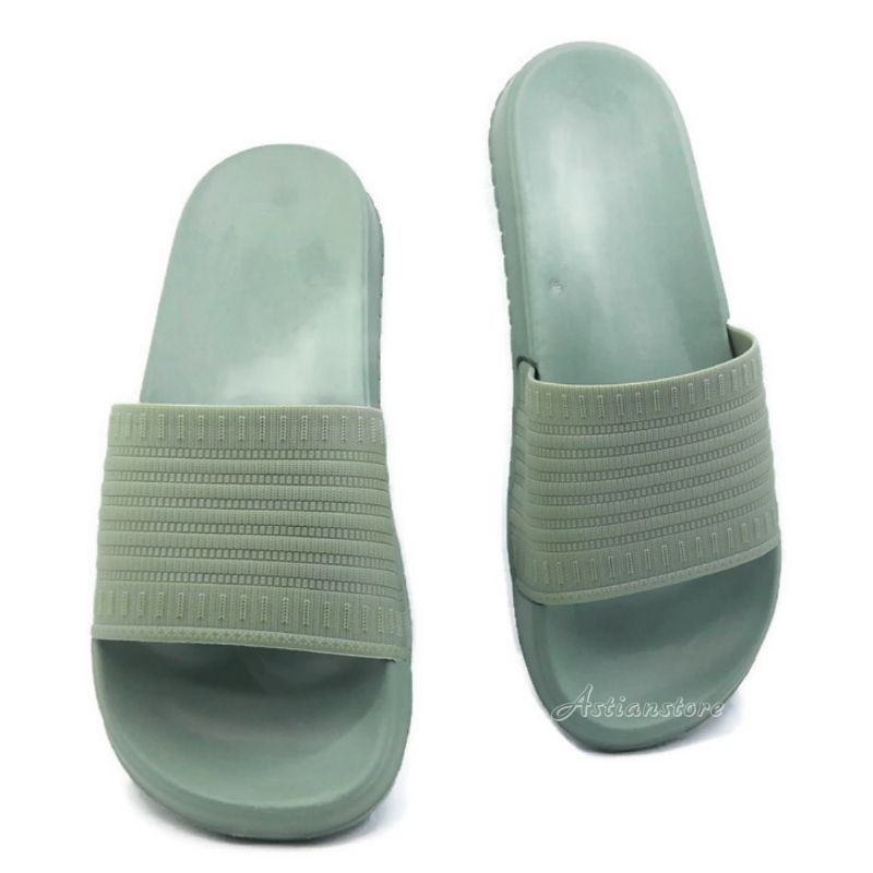 Sandal Wanita Kekinian Sandal Slop Karet Ringan dan Empuk