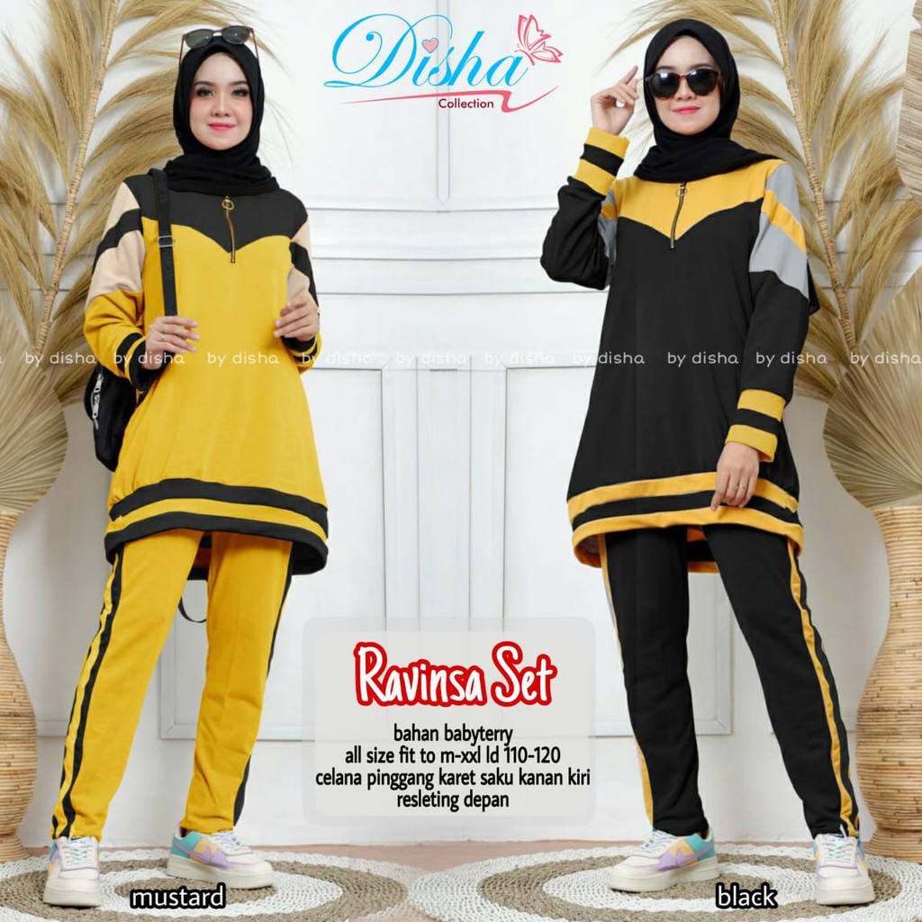 SETELAN TRAINING OLAHRAGA  BAJU OLAH RAGA WANITA TRAINING KEKINIAN TERBARU TRAINING SET RAVINSA