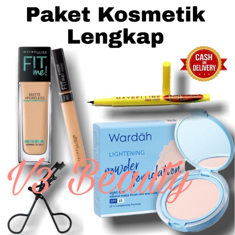 Paket Kosmetik Maybelline Fit Me Concelar Lengkap Murah - Paket Makeup Murah - Paket Make Up Lengkap
