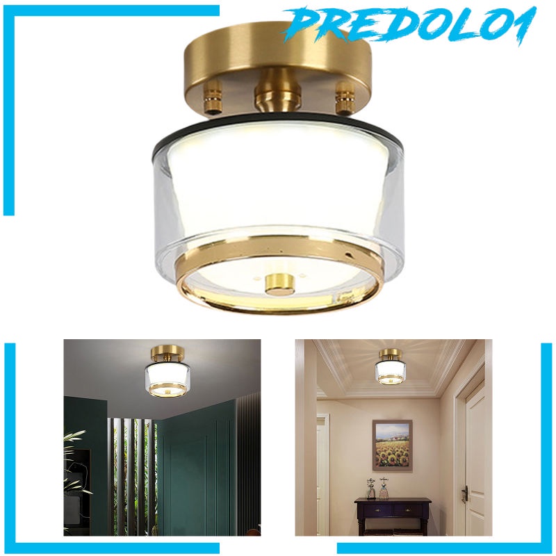 (Predolo1) Lampu Plafon Dimmable Tiga Warna Bahan Tembaga Untuk Koridor / Kamar Tidur