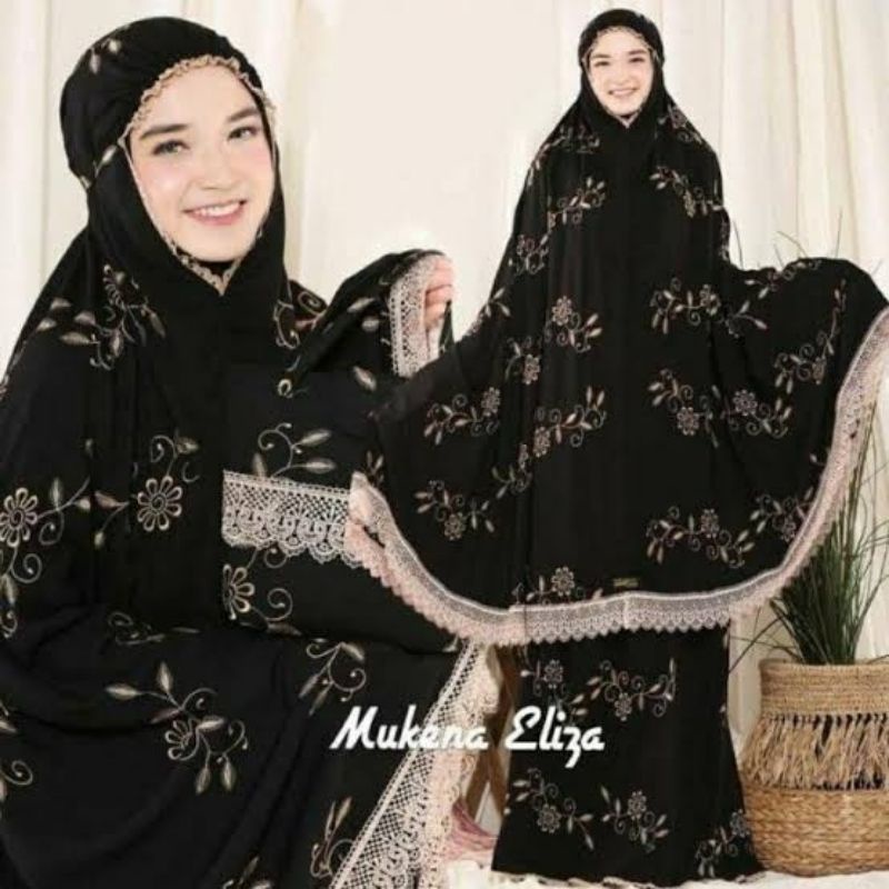 Azzahrashop Mukena Azzahra NEW BALQIS ( Bahan Rayon Kombi Bordir Asli ALL Size) Mukena Fashion
