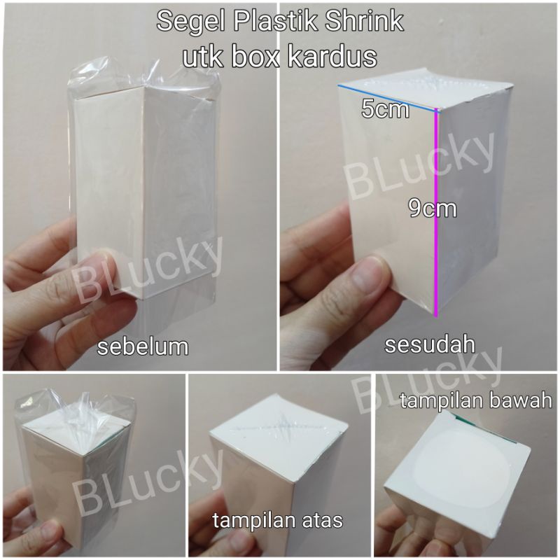 

100pcs Segel Plastik Shrink untuk Box Kardus - Ukuran Segel Lebar 10.5cm x 14.5cm