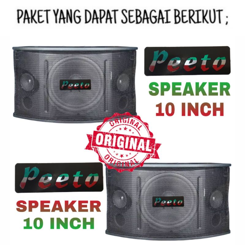 Paket Karaoke Smart Tv Youtube Speaker PEETO 10 Inch Ampli Bluetooth