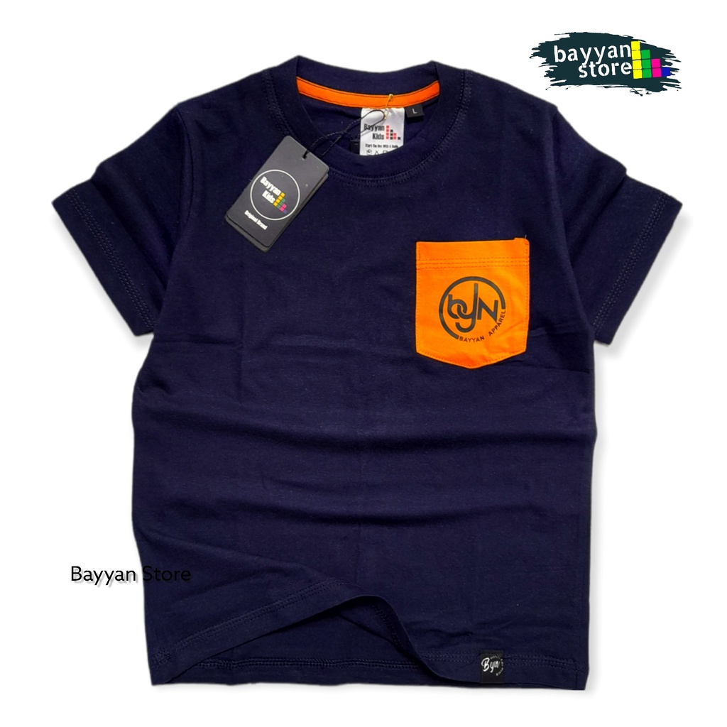 Bayyan Kaos Distro Anak Usia 1-12 Tahun Cotton Model Pocket