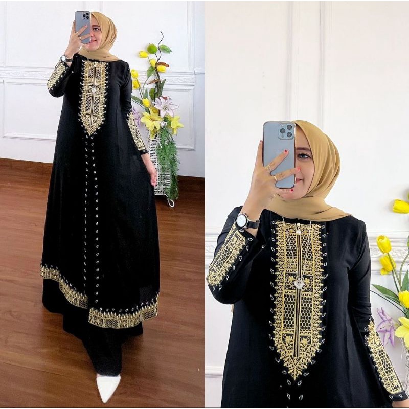*ABAYA SET ROMPI BORDIR ORIGINSL ABAYA *