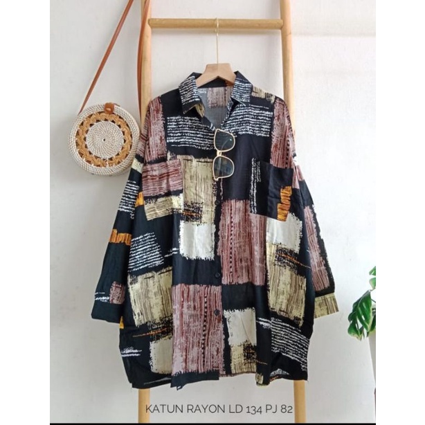 KEMEJA ZARA // KEMEJA MOTIF WANITA // KEMEJA OVERSIZE // KEMEJA JUMBO // GEMILANG CLOTHING