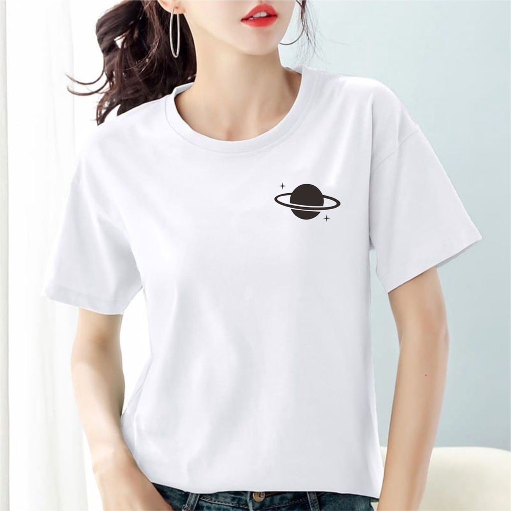 Kaos Wanita Dewasa Poly Cotton Combed 30's / Baju wanita Lengan Pendek / Kaos distro wanita Katun