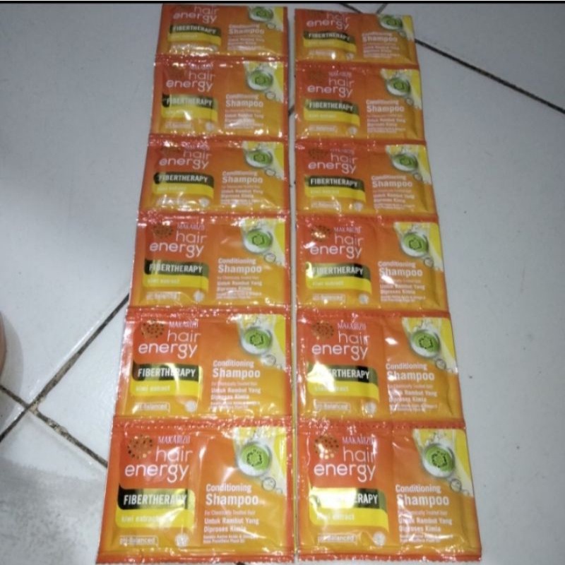 1 Renceng Makarizo hair energy shampo &amp; conditioning10ml(12 Sachet) all variant.