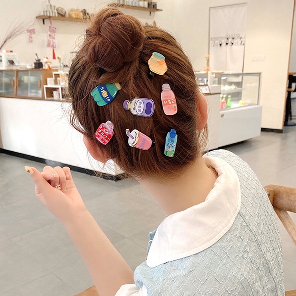 T&amp;Y Jepit Rambut Anak Perempuan Lucu 1 Pcs Jepitan Rambut Mini Fashion Karakter Minuman Jepitan Hair Pin Gaya Korea Kids Soda Drinks Import Murah