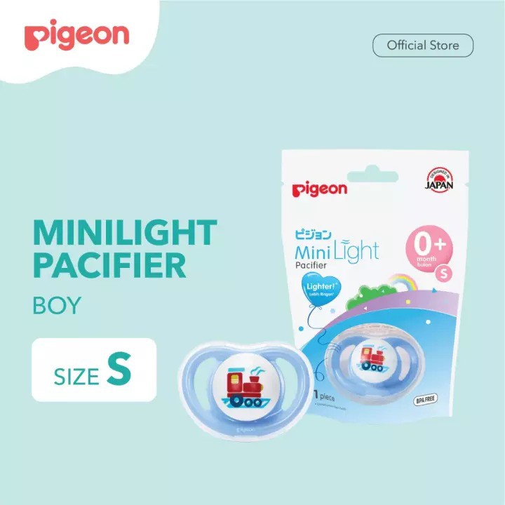 ♥BabyYank♥ Pigeon Minilight Pacifier Boy Girl Unisex Empeng Bayi Size S M L utk 0M -12M+