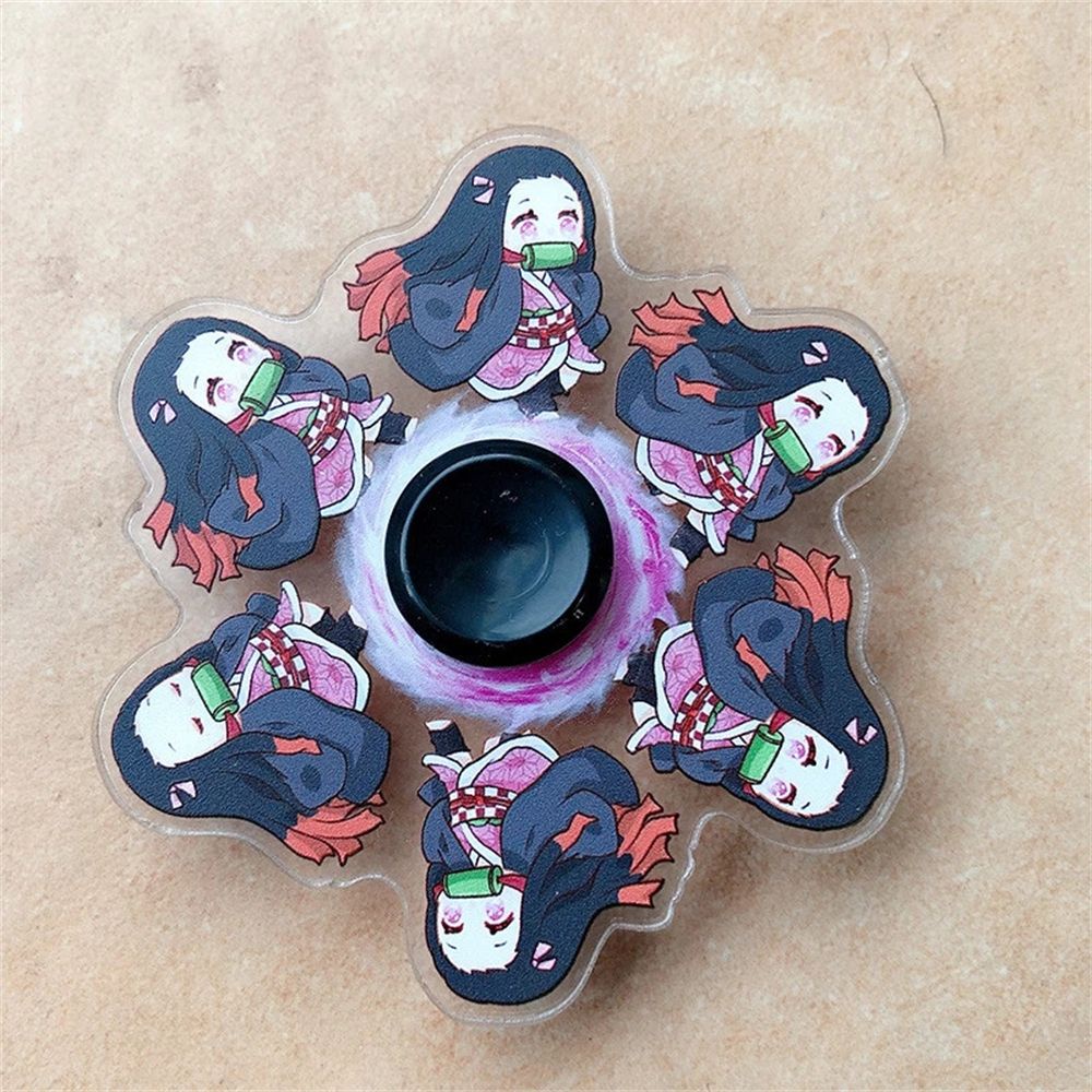 QUINTON Special Fidget Spinner Toys Classic Toys Fingertip Gyro Demon Slayer Spinning Top for Children Gift Bearing Mute Hand Spinner Spinning Top Funny Kamado Nezuko Luffy Running Fidget